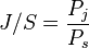 J/S = \frac{P_j}{P_s}